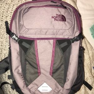 North face recon purple backpack